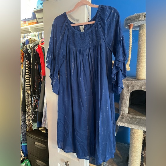 Studio West Blue Boho dress - Picture 1 of 4